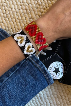 PULSERA HEART BLACK - HACHEXHELENA