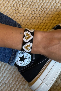 PULSERA HEART BLACK