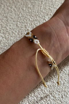 PULSERA BLANCO Y NEGRO - comprar online