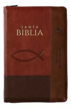 Biblia RVR60 tritono café. Letra grande. Ictus