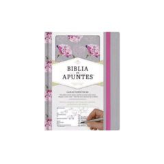Biblia De Apuntes Tapa Dura gris floreada Reina Valera 1960