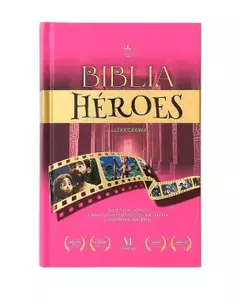 Biblia Heroes tapa dura rosa