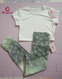 Conjunto Deportivo Leggins Sublibado y Blusa corta en internet