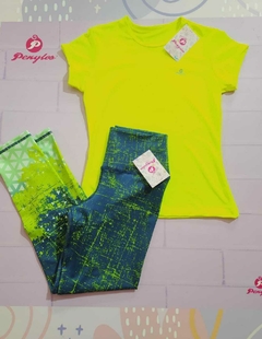 Conjunto Deportivo Leggins Sublibado y Blusa corta - tienda online