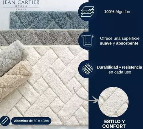 Alfombra Baño JEAN CARTIER 100% Algodón