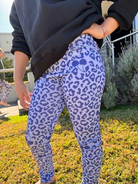 CALZA PRINT CEREZA BLUE