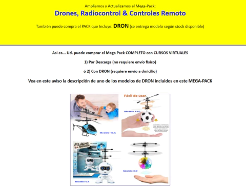 Drones, Radiocontrol y Controles Remoto con Helicóptero s/CR