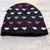 Gorrito negro corazones 2-3A - comprar online
