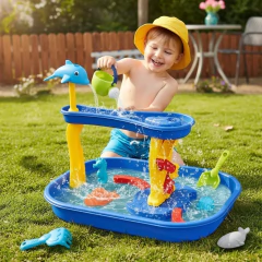 SEÑA 50% Mesa De Agua Y Arena 2 Pisos Con Accesorios