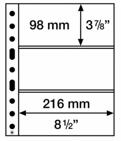 25 Folhas Polipropileno Leuchtturm Grande SH-312 C - Para Cédulas/postais/fotos - Farol Alemão Coleções