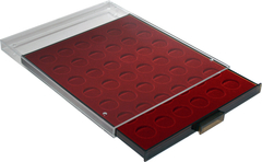 Tabuleiro Leuchtturm MB para 42 moedas de 27,5mm soltas (sem cápsulas)