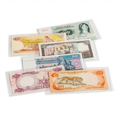 50 Envelopes individuais para cédulas Leuchtturm Basic 158 PET