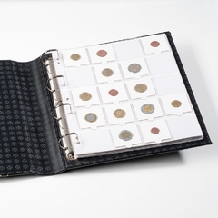 5 Folhas Leuchtturm Grande M20K para 20 Coin Holders cada