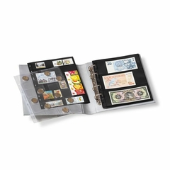 Álbum Optima Classic Leuchtturm Cores Metalizadas Numismática/Filatelia - Farol Alemão Coleções