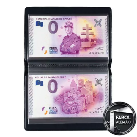 Álbum de bolso ROUTE Leuchtturm para 40 cédulas «Euro Souvenir»