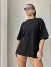 Remera Over We negra (unisex) - comprar online