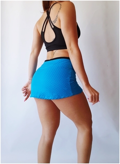 Shortpollera Jaquard turquesa - We Fitness