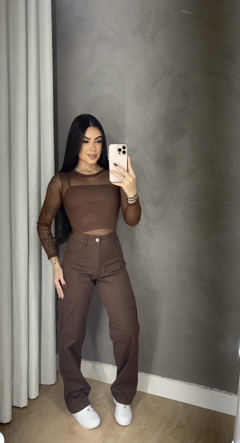Calça Cargo Marrom - Street Style