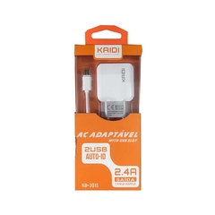 Carregador Fast Charge 2 Usb tipo C - Original Kaidi-lightning (CARGA RÁPIDA) - Mastra Games