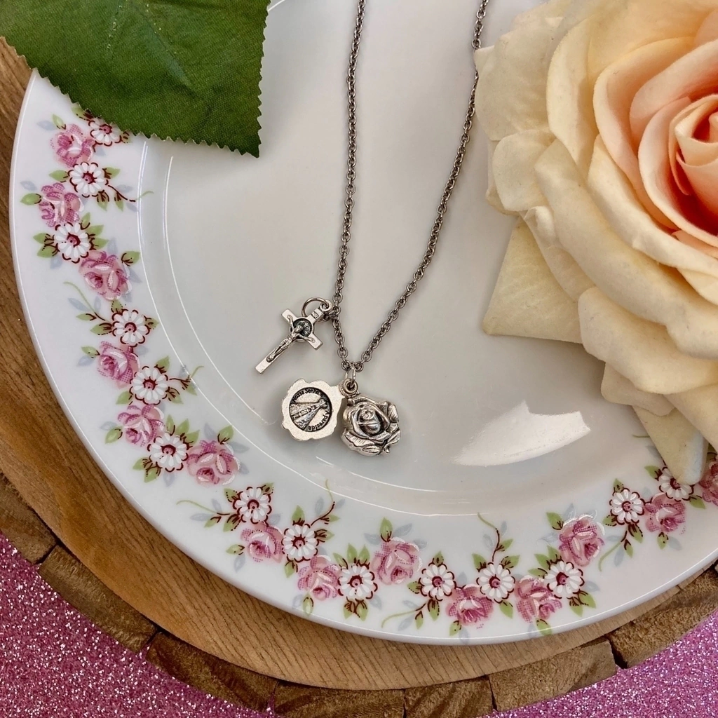 Cadeia/Colar de Pingente de Nossa Senhora de Apare