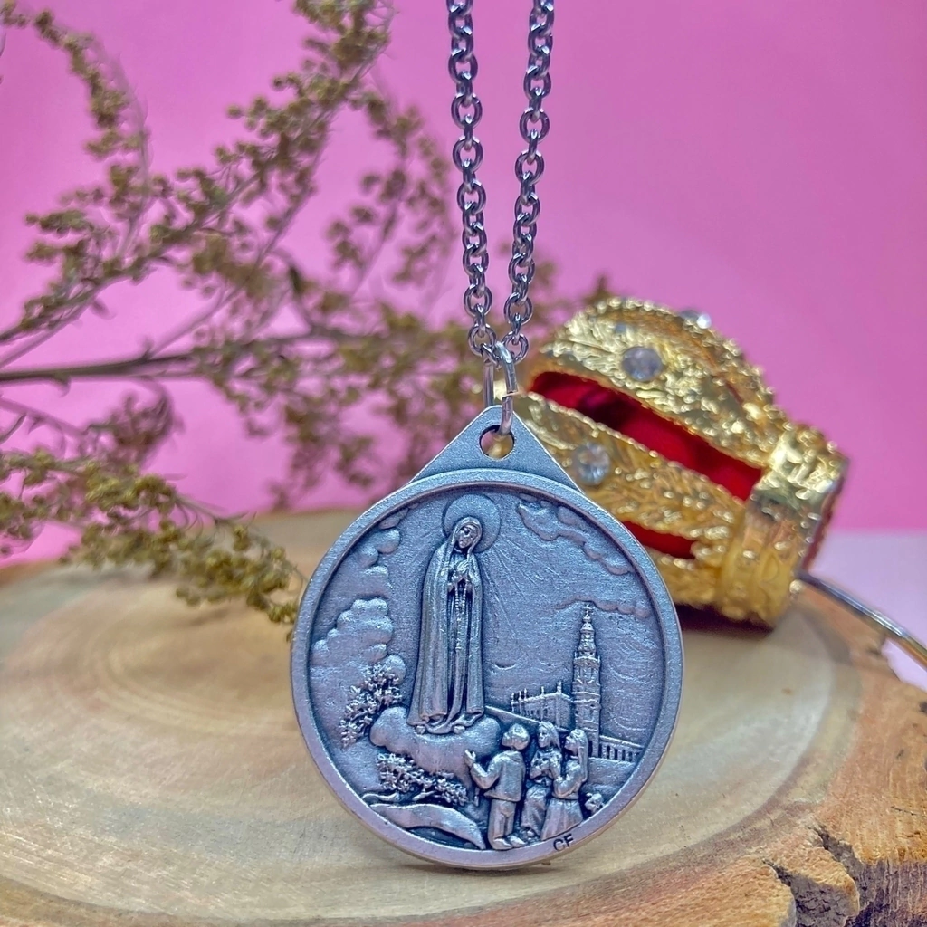 Cadeia de Pescoço Fátima redonda