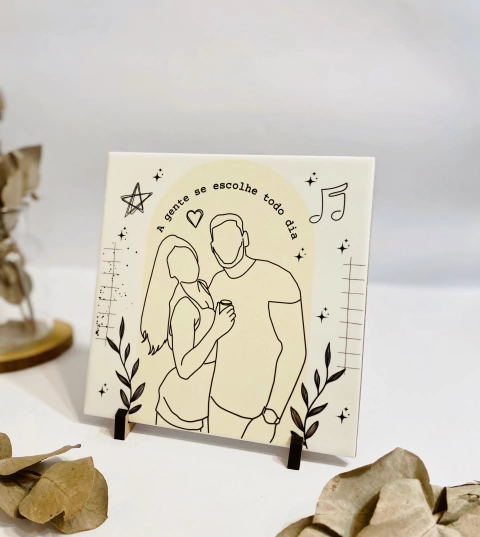 Azulejo Personalizado 15x15cm - LineArt