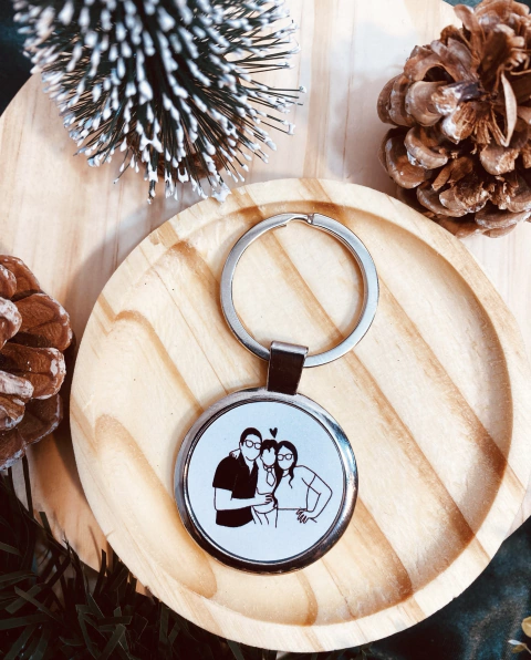 Chaveiro Metal Personalizado Com Ilustração