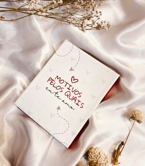 Mini Álbum de Fotos Sanfonado - Motivos Pra Te Amar