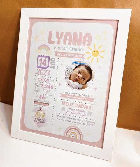 Quadro Maternidade Bebê Personalizado