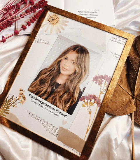 Quadro Personalizado Foto Com Dedicatória (Escolha o seu tamanho)