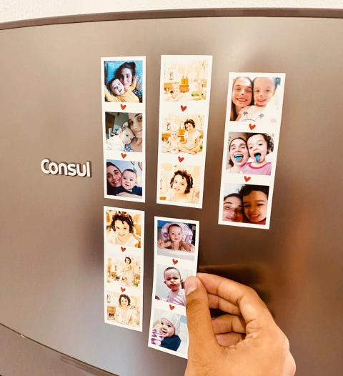 Imãs de Geladeira Tirinha Cabine Polaroid - 5 unidades