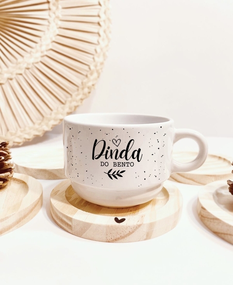 Xícara 150ml + Pires de Madeira (Pinus)