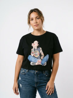 Remera Crop chica rock