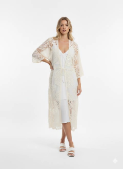 Kimono Microtul Bordado Mandala - comprar online