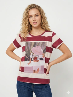 Remera Rayada Chica Rolling - comprar online