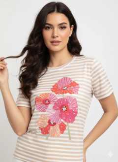 Remera Rayada Floripondio - comprar online
