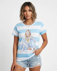 Remera rayada Argentina - tienda online