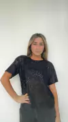 Remera Crop De Lentejuelas