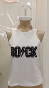 Musculosa Rock Tachas Aplique - comprar online