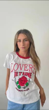 Remera Rosa Cuello Tejido - comprar online