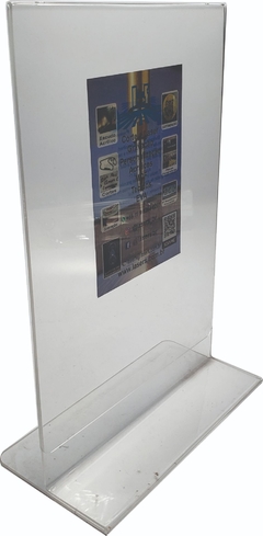 Display A4 de Acrílico cristal vertical