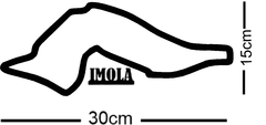 Pista - Autódromo MDF Imola 30cm - Lasers - Corte Gravação e Produtos Personalizados
