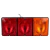 FARO TRASERO UNIVERSAL LIVIANOS METALIZADO AMBAR / ROJO / ROJO (CON VENTANA) - MARCA RUBINETTI