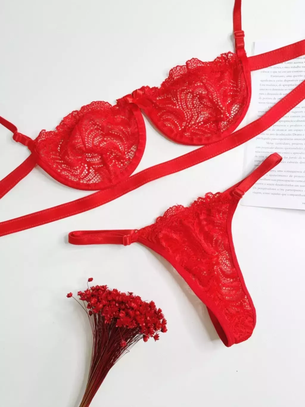 Lingerie Safira - Vermelho