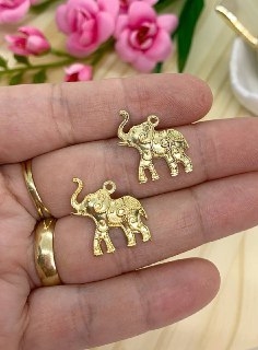 PINGENTE PARA PULSEIRAS ELEFANTE - PGT77 - 2 UNIDADES