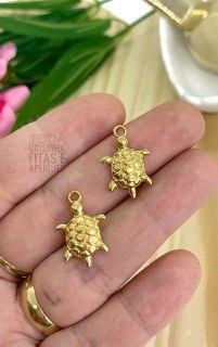 PINGENTE PARA PULSEIRAS TARTARUGA - PGT73 -4 UNIDADES