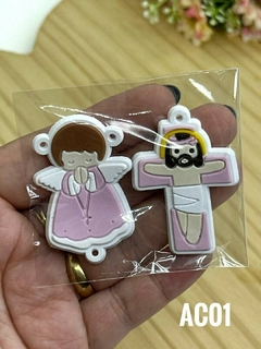 PAR RELIGIOSO - CRUZ + ANJO - comprar online