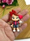 APLIQUE BISCUIT MENINA CORAÇÃO BALÃO - BSC394 - UNIDADE