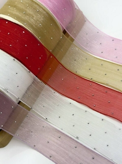 FITA ORGANZA COM STRASS - FITA285 - 2 METROS