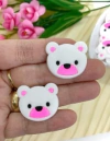 APLIQUE EMBORRACHADO URSO BRANCO - EMB140 - 2 UNIDADES